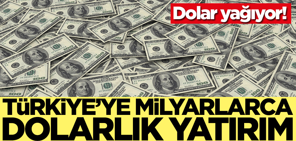 Türkiye'ye milyarlarca dolarlık yatırım! Dolar yağıyor