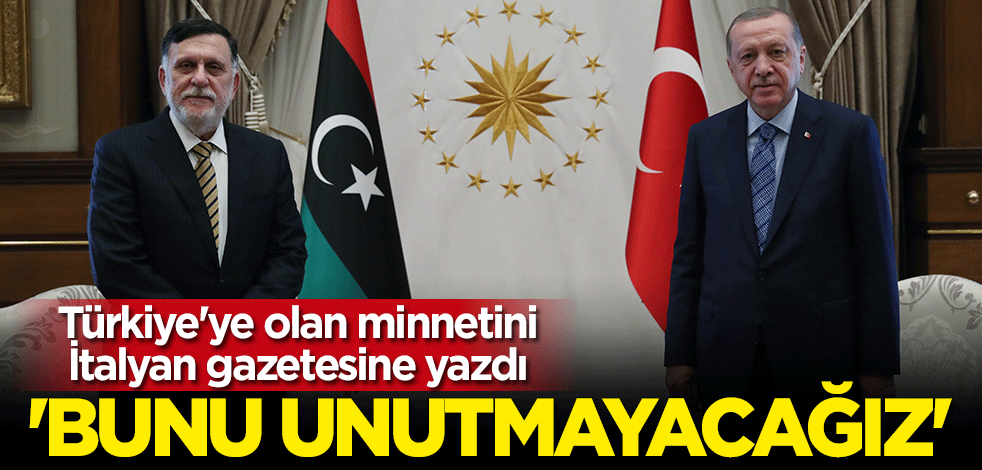 Türkiye'ye olan minnetini İtalyan gazetesine yazdı: En zor zamanda yanımızda olanları unutmayacağız