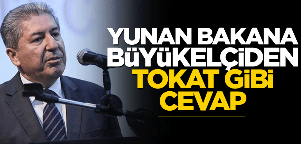 Türkiye'ye saldıran Yunan'a cevabı büyükelçi verdi!