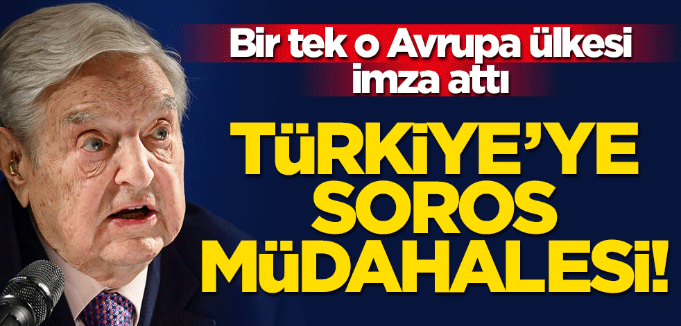 "Türkiye'ye yapılan, bir Soros müdahalesidir"