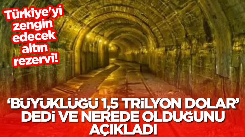 Türkiye'yi ayağa kaldıracak altın rezervi! 'Büyüklüğü 1,5 trilyon dolar' dedi ve nerede olduğunu açıkladı