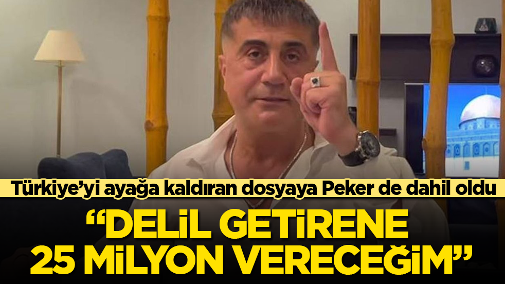 Türkiye’yi ayağa kaldıran dosyaya Sedat Peker de dahil oldu: Delil getirene 25 milyon vereceğim