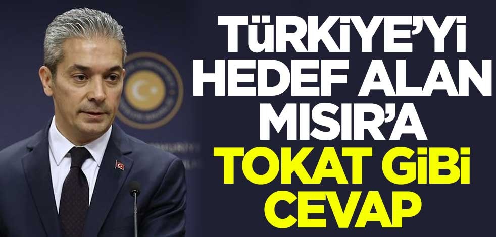 Türkiye'yi hedef alan Mısır'a tokat gibi cevap