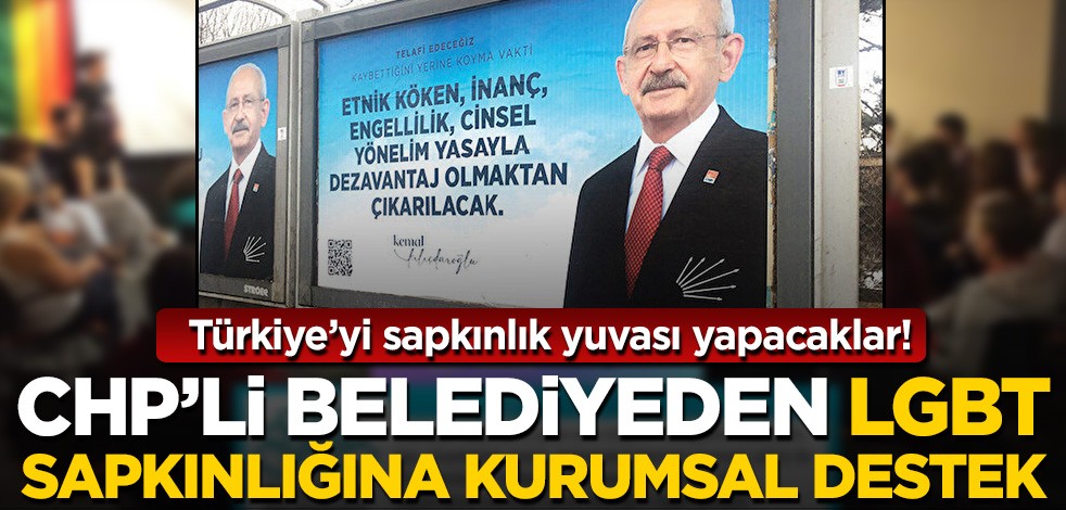 Türkiye'yi sapkınlık yuvası yapacaklar! CHP'li Nilüfer Belediyesi'nden LGBT sapkınlığına kurumsal destek!