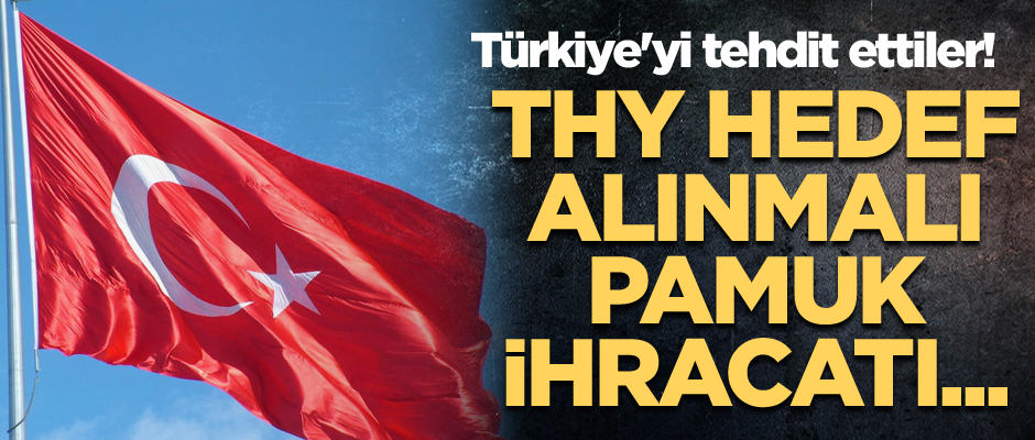 Türkiye'yi tehdit ettiler! THY hedef alınmalı, pamuk ihracatı...