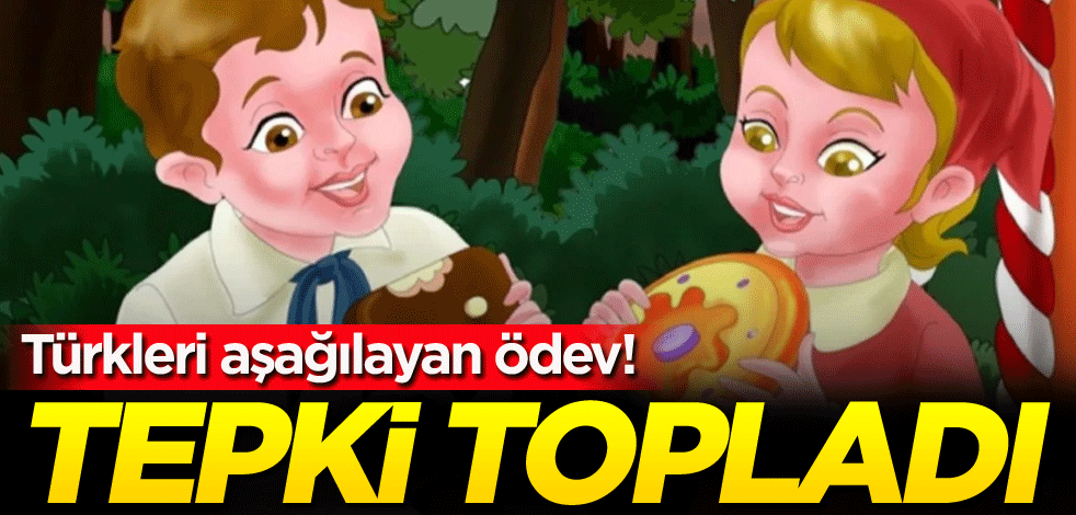 Türkleri aşağılayan ödev! Tepki topladı