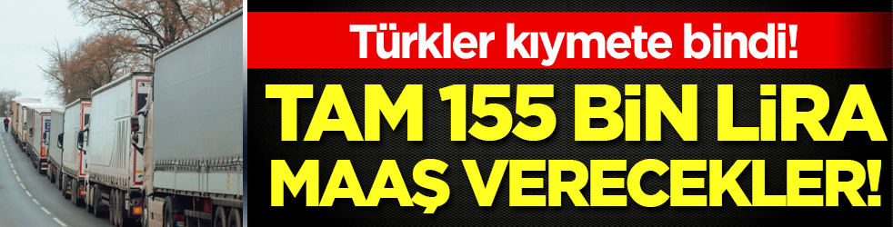 Türklerin peşine düştüler: Tam 155 bin lira maaş verecekler!
