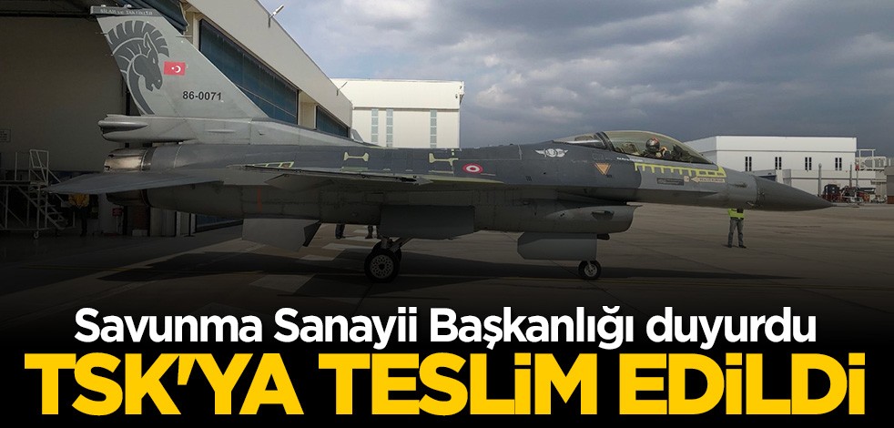 TUSAŞ 5’inci F-16 Blok-30 savaş uçağını TSK’ya teslim etti
