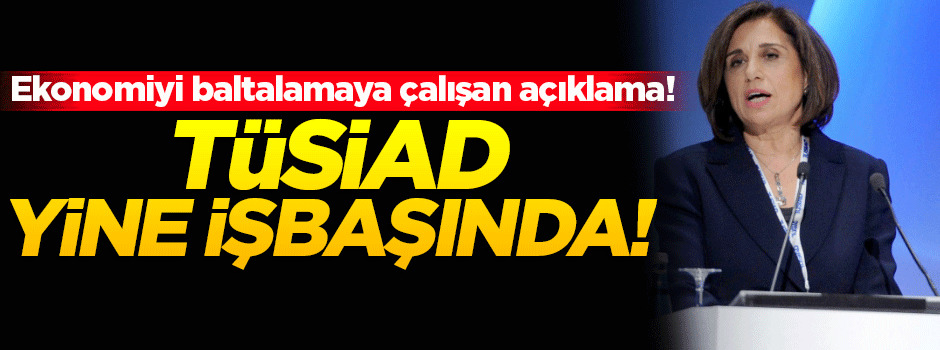 TÜSİAD'dan ekonomiyi baltalayan açıklama