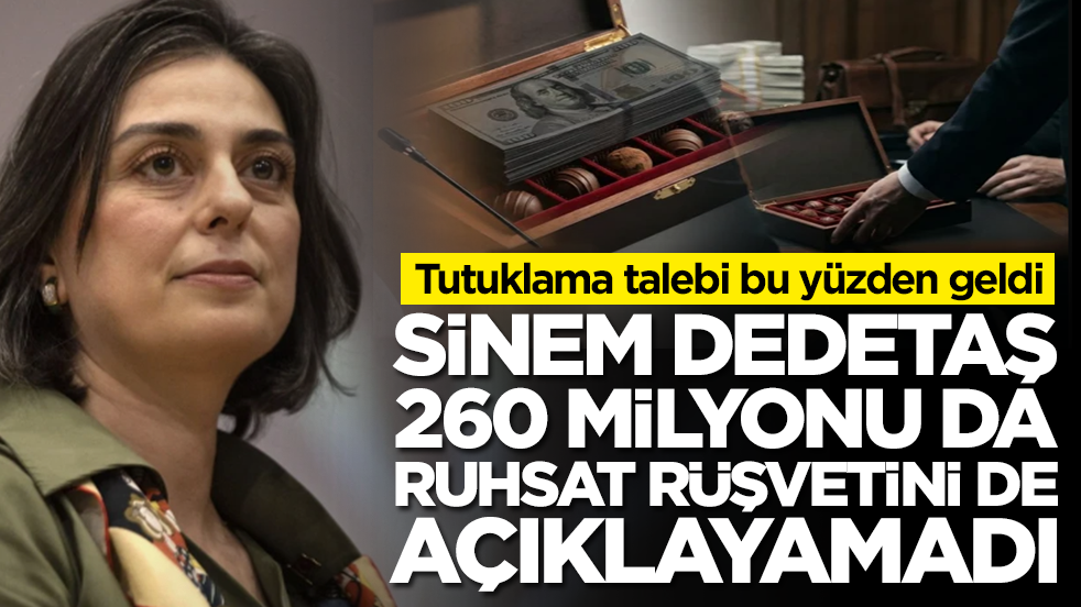 Tutuklama talebi bu yüzden geldi: Sinem Dedetaş 260 milyonu da ruhsat rüşvetini de açıklayamadı