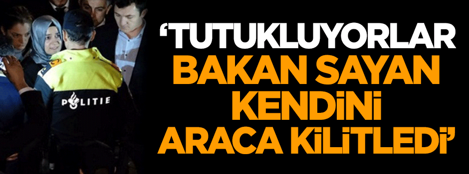 'Tutukluyorlar, Bakan Sayan kendini araca kilitledi'