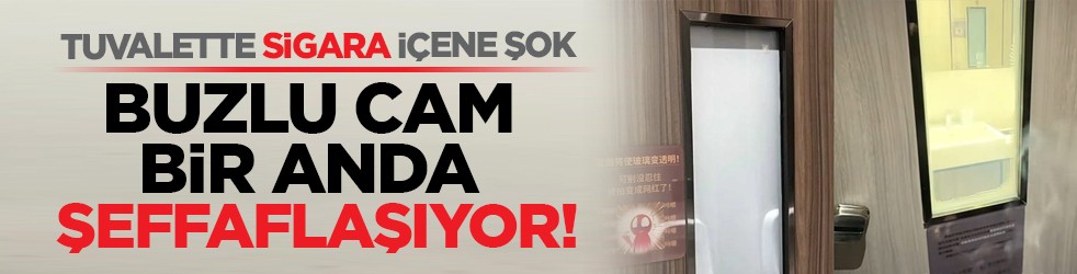 Tuvalette sigara içene şok: Buzlu cam bir anda şeffaflaşıyor!
