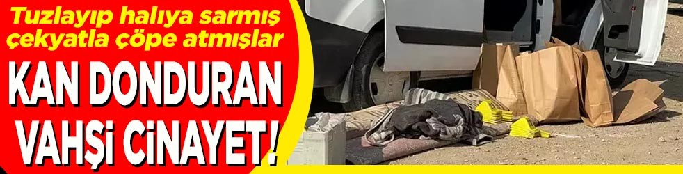 Tuzlayıp halıya sarmış çekyatla çöpe atmışlar Kan donduran vahşi cinayet