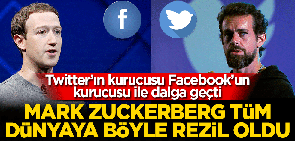 Twitter’ın kurucusu Facebook’un kurucu ile dalga geçti! Facebook tüm dünyaya böyle rezil oldu