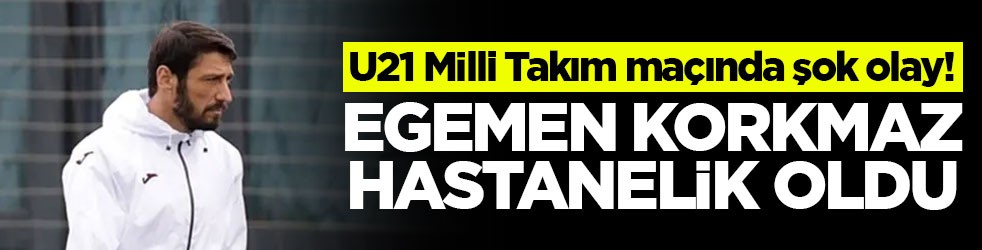 U21 Milli Takım maçında şok olay! Egemen Korkmaz bir anda yere yığıldı