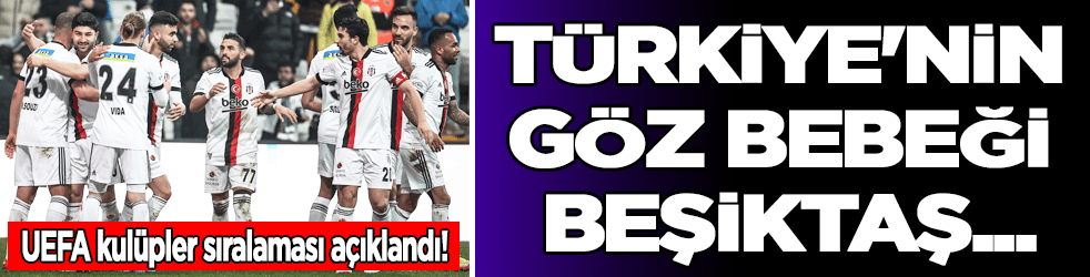 UEFA kulüpler sıralaması açıklandı! Türkiye'nin göz bebeği Beşiktaş...
