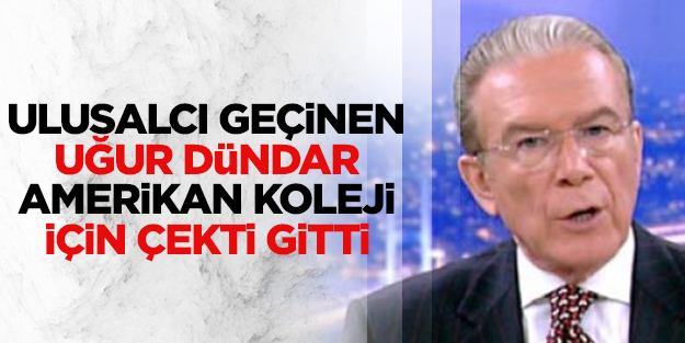 Uğur Dündar Amerikan Koleji için çekti gitti