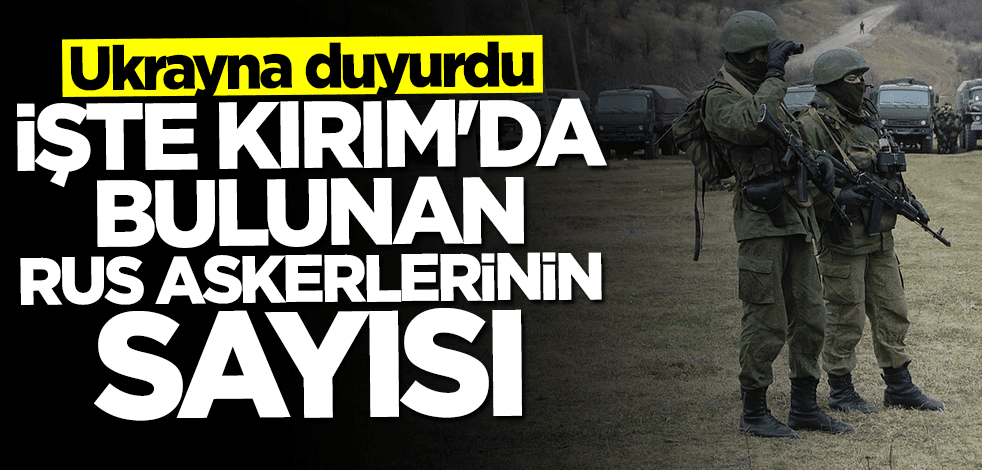 Ukrayna Kırım'da bulunan Rus askerlerinin sayısını açıkladı