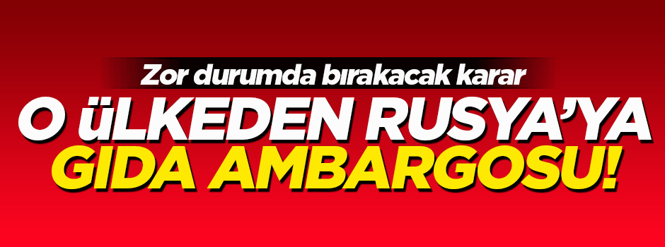 Ukrayna Rusya'ya gıda ambargosu ilan etti