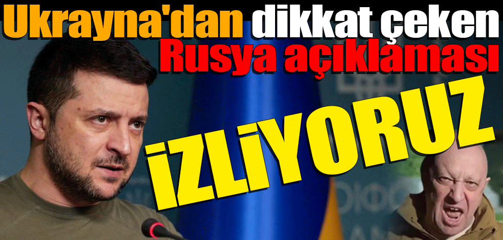 Ukrayna'dan dikkat çeken Rusya açıklaması!