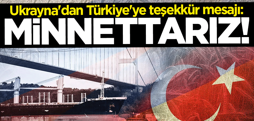 Ukrayna'dan Türkiye'ye teşekkür mesajı: Minnettarız