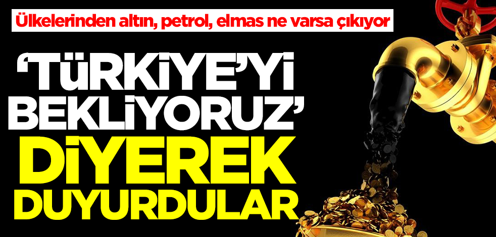 Ülkelerinden altın, petrol, elmas ve doğalgaz fışkırıyor! 'Türkiye'yi bekliyoruz' diyerek duyurdular
