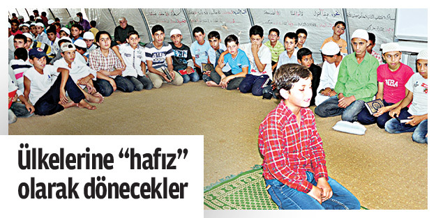 Ülkelerine "hafız" olarak dönecekler