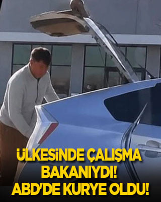 Ülkesinde çalışma bakanıydı! ABD'de kurye oldu!