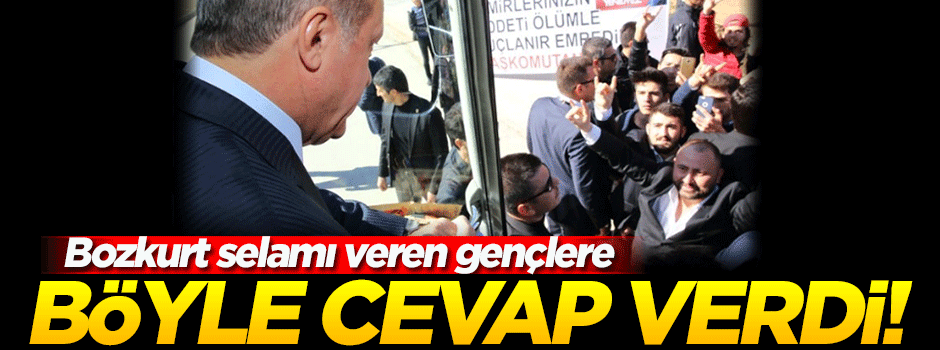 Ülkücü selamı veren gençlere böyle cevap verdi!