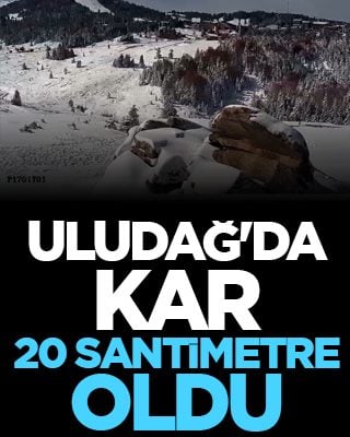 Uludağ'da kar 20 santimetre oldu