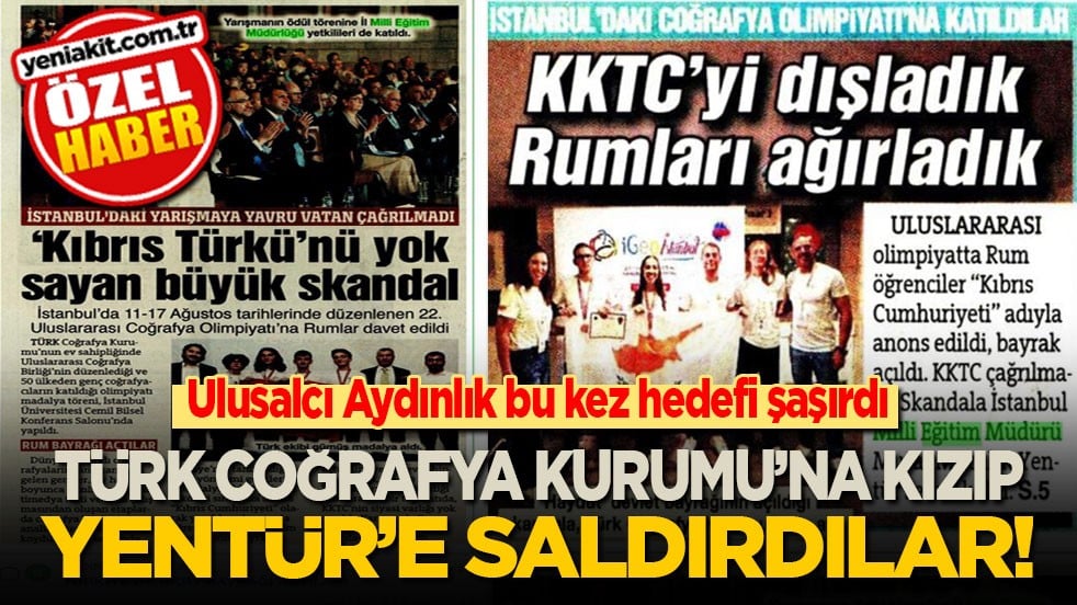 Ulusalcı Aydınlık hedefi şaşırdı: Türk Coğrafya Kurumu’na kızıp Yentür’e saldırdılar