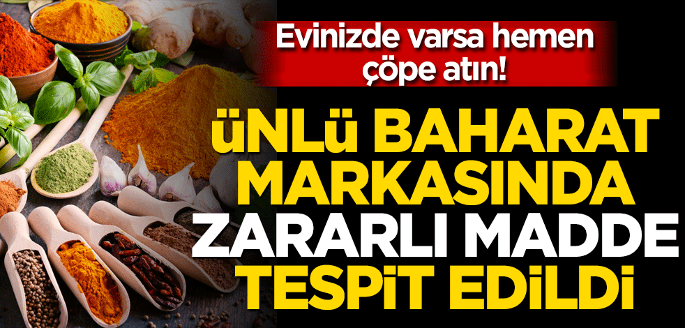 Ünlü baharat markasında zararlı madde tespit edildi! Marketlerden kaldırılıyor