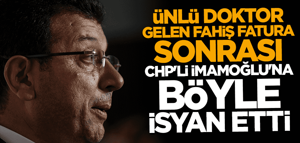 Ünlü doktordan İSKİ'ye fahiş fatura isyanı: Oto yıkamacı değil doktoruz