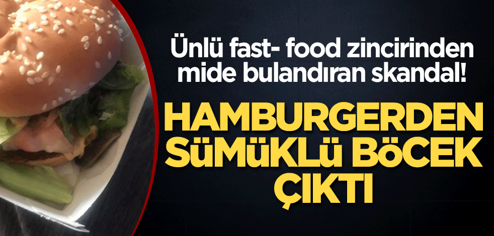 Ünlü fast-food zincirinden mide bulandıran skandal! Hamburgerden sümüklü böcek çıktı