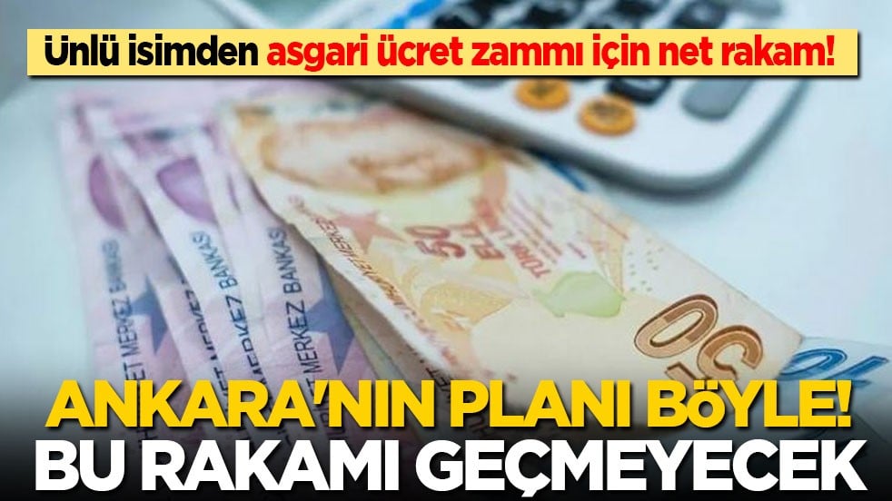 Ünlü isimden asgari ücret zammı için net rakam: Ankara'nın planı böyle! Bu rakamı geçmeyecek