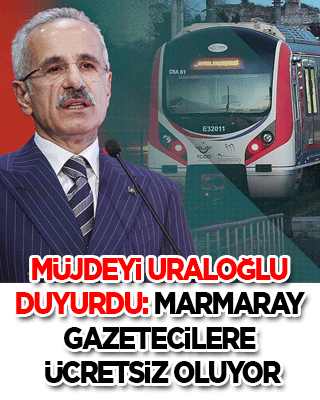 Uraloğlu müjdeyi ‘mahcubuz’ diyerek duyurdu: Marmaray da gazetecilere ücretsiz oluyor!