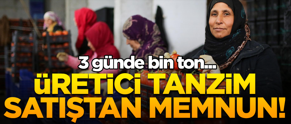 Üretici tanzim satıştan memnun! 3 günde bin ton...