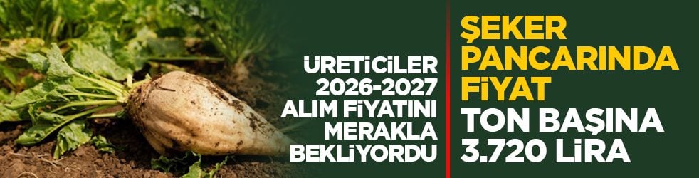Üreticiler, 2026-2027 alım fiyatını merakla bekliyordu: Şeker pancarında fiyat ton başına 3.720 lira