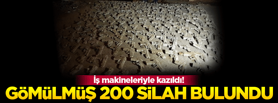 Üsküdar'da toprağa gömülmüş 200 silah bulundu
