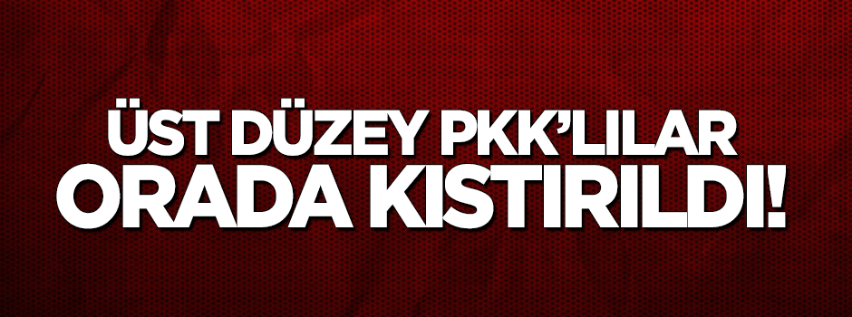 Üst düzey teröristler kıstırıldı!
