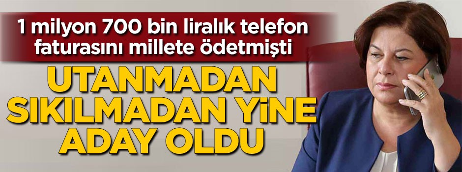 Utanmadan sıkılmadan yine aday oldu