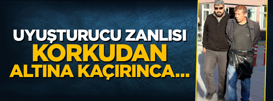 Uyuşturucu zanlısı altına kaçırınca beline poşet bağladı