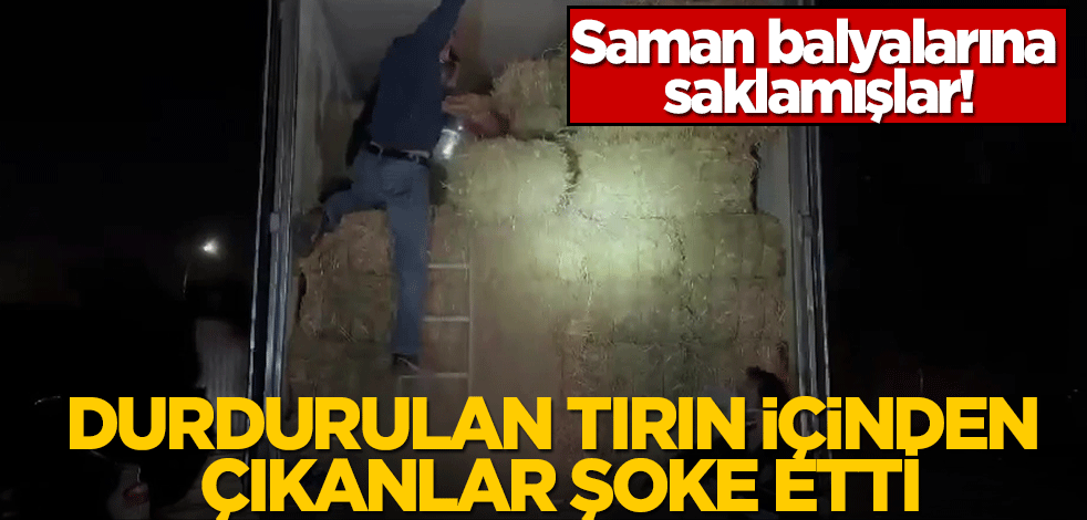 Uyuşturucuyu saman balyalarına saklamışlar! Tacirlere operasyon!