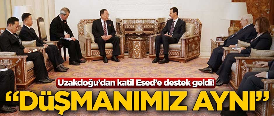 Uzakdoğu'dan katil Esed'e destek geldi! "Düşmanımız aynı"