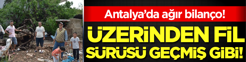 Üzerinden fil sürüsü geçmiş gibi! Antalya'da bilanço ortaya çıktı!