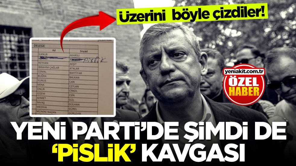 Üzerini böyle çizdiler! Yeni Parti'de şimdi de 'pislik' kavgası