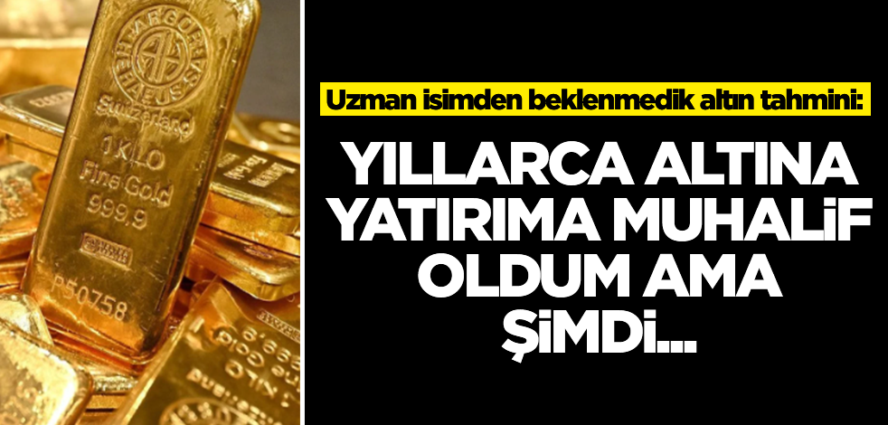 Uzman isimden beklenmedik altın tahmini: Yıllarca altına yatırıma muhalif oldum ama şimdi...