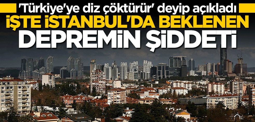 Uzman isimden korkutan açıklama! İşte İstanbul'da beklenen depremin şiddeti