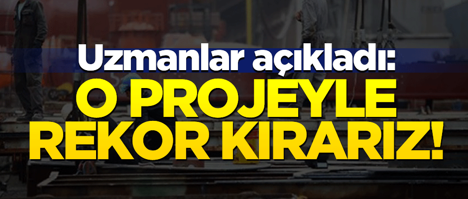 Uzmanlar açıkladı! O projeyle rekor kırarız