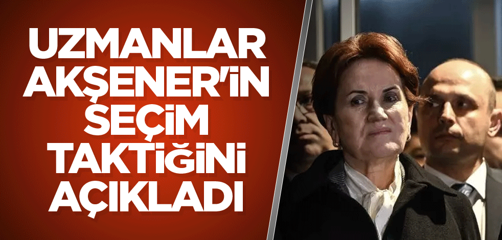 Uzmanlar Akşener'in seçim taktiğini açıkladı